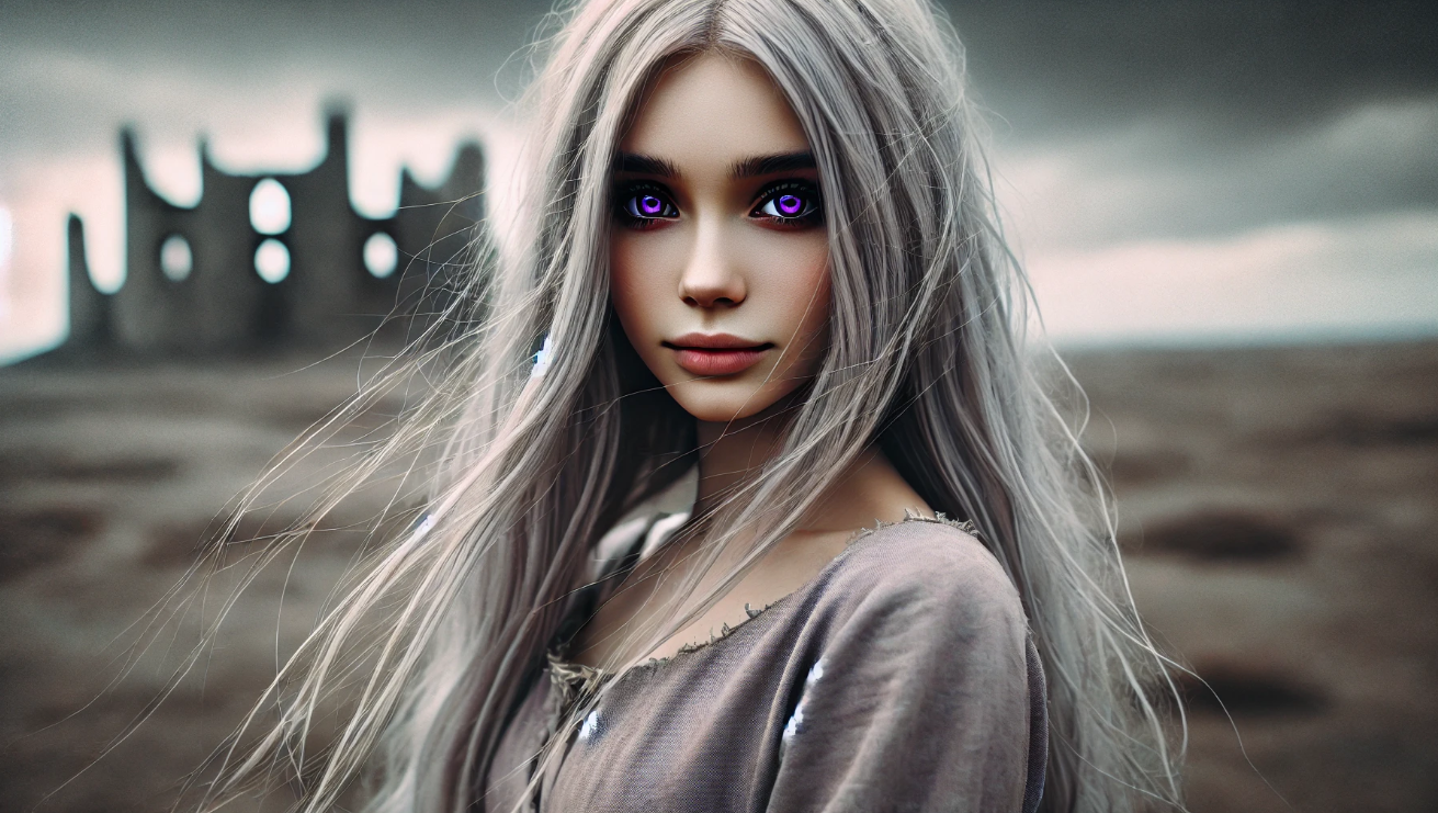 Fantasy girl with glowing eyes


