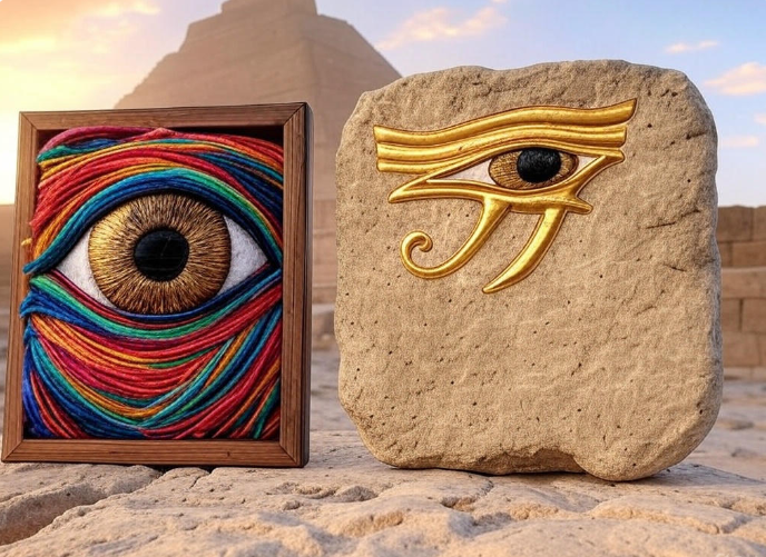 Eye art pyramid background