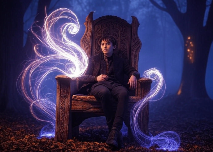 Young ruler magical throne