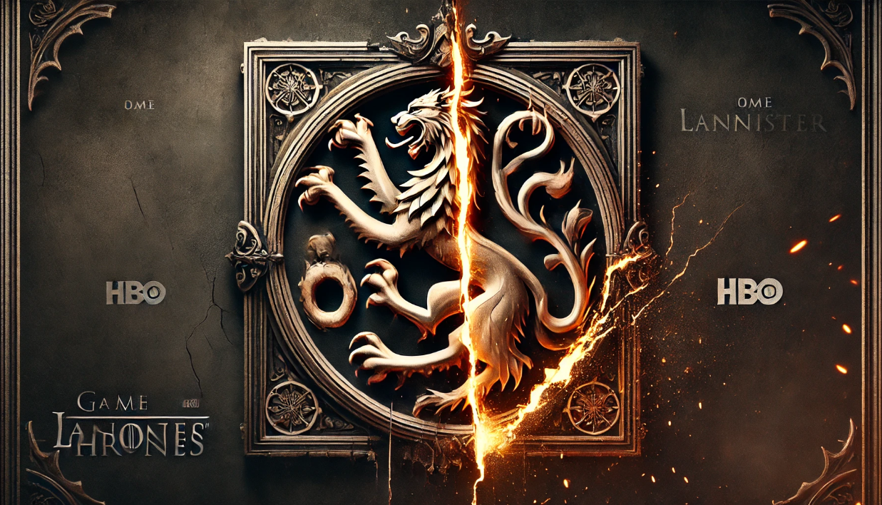 Lannister sigil on fire