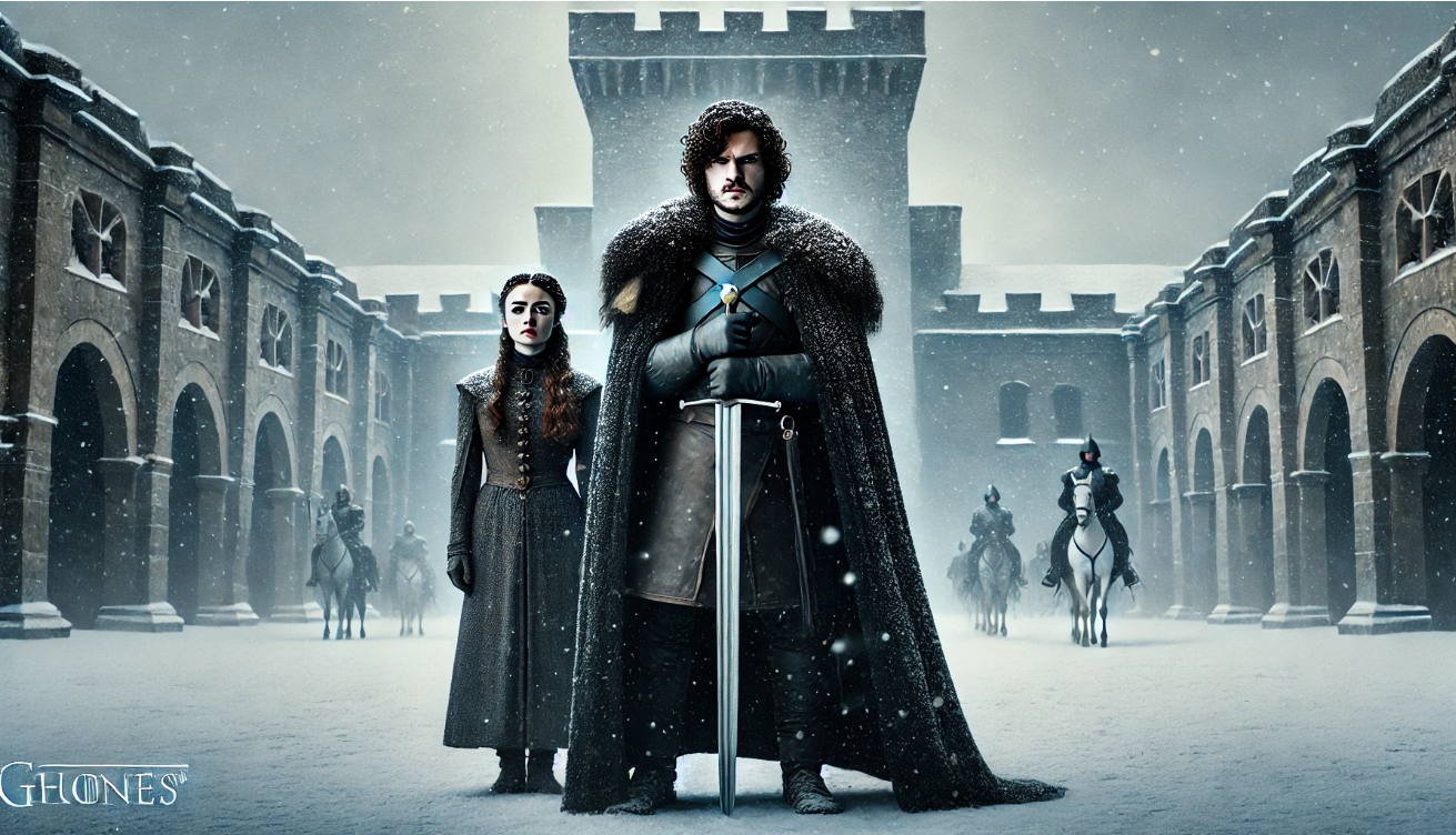 Warriors stand in snow

