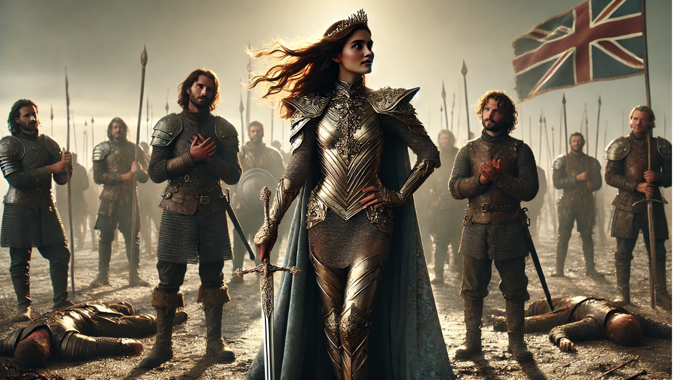 Queen victorious in battle

