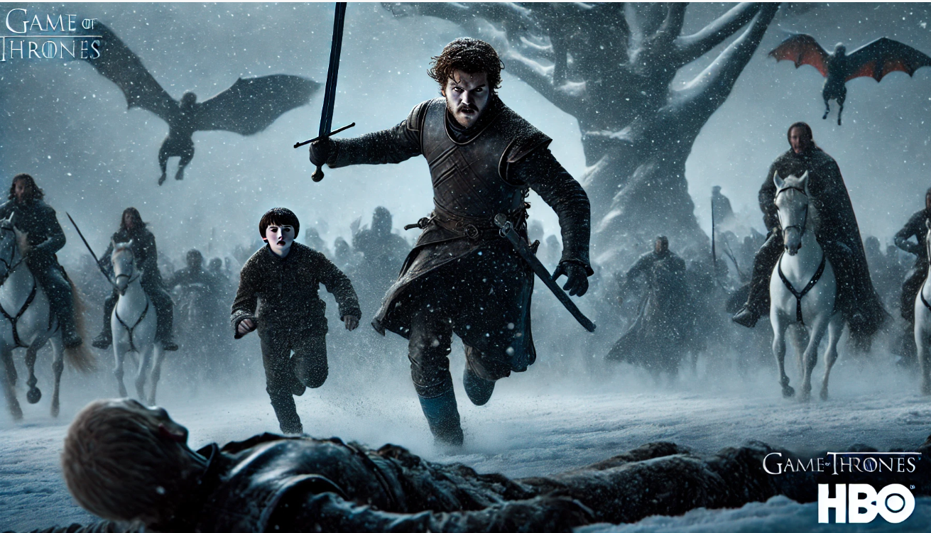 Battle charge through snow

