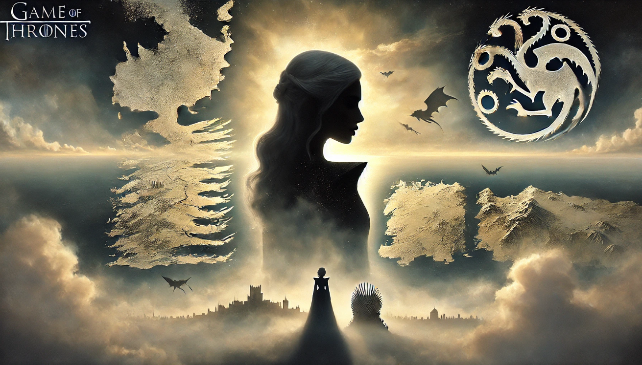 Throne rises amidst shadows. 