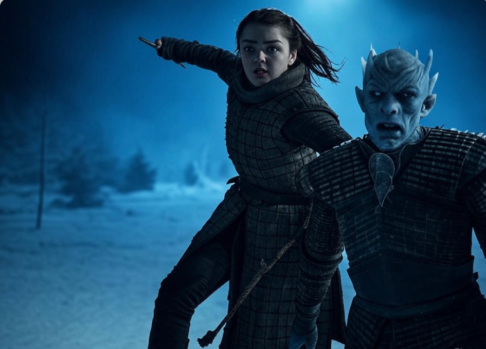 "Warrior, icy foe, snow."