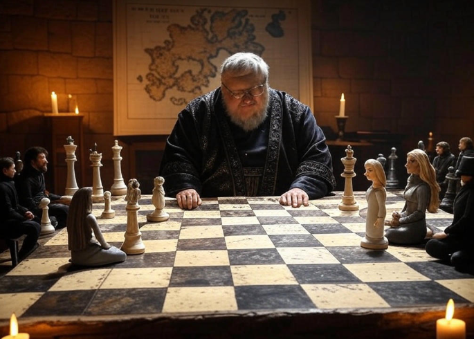 Man chess pieces map