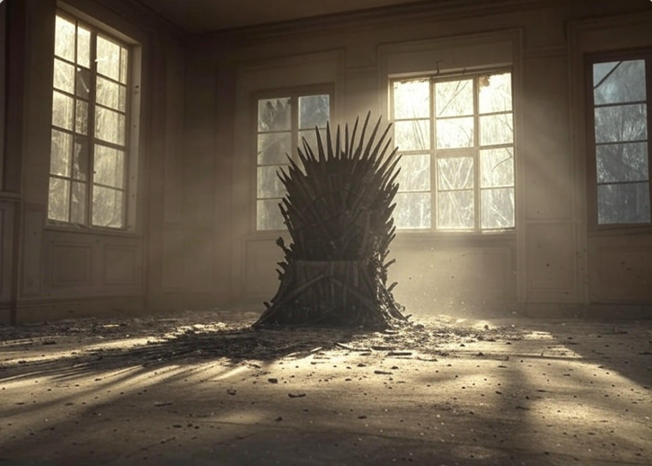 "Iron Throne in sunlight"

