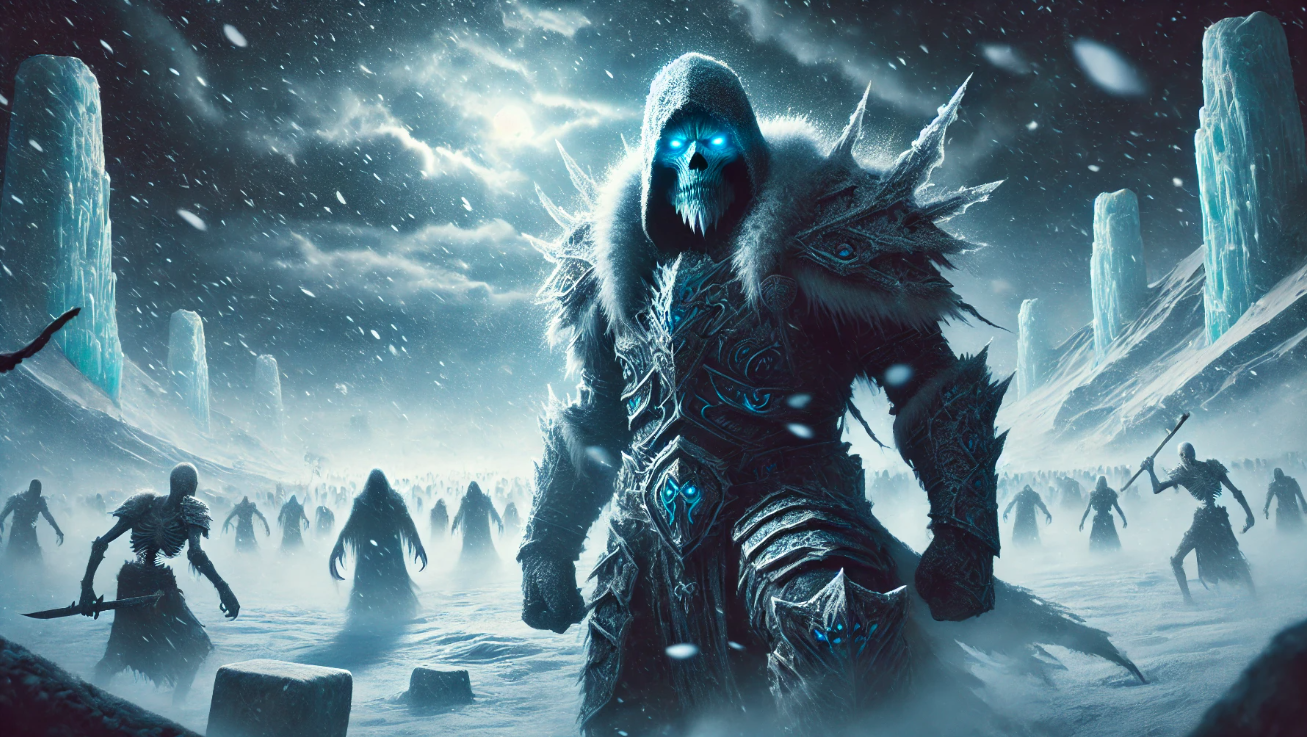Icy warrior with undead army