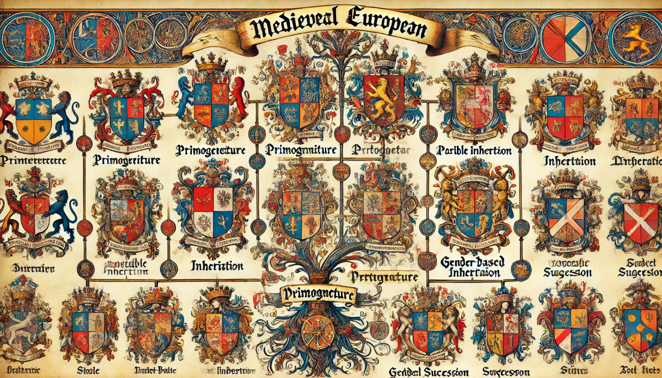 Medieval European inheritance chart