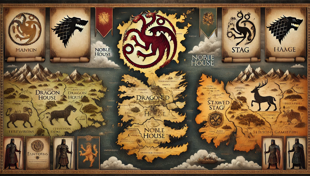Fantasy map noble houses
