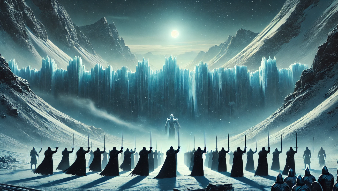 Warriors ice wall battle night