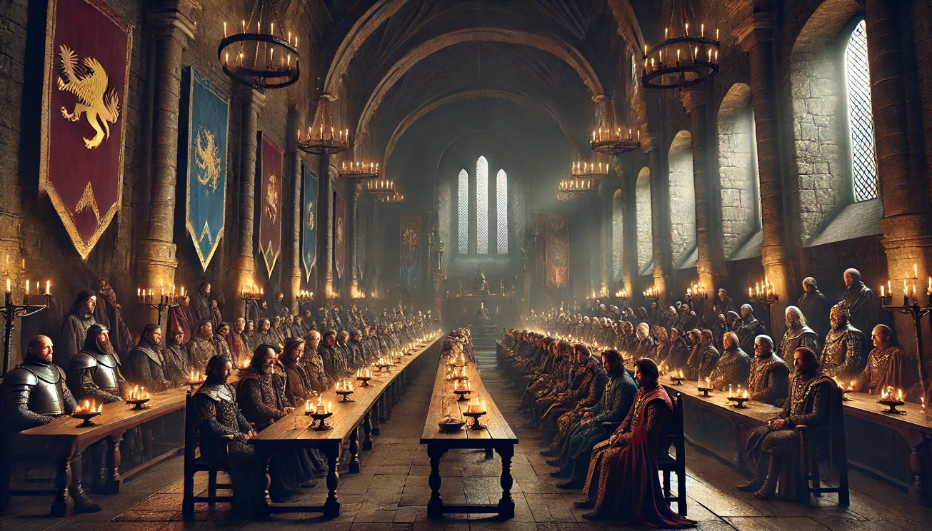 Medieval hall grand feast