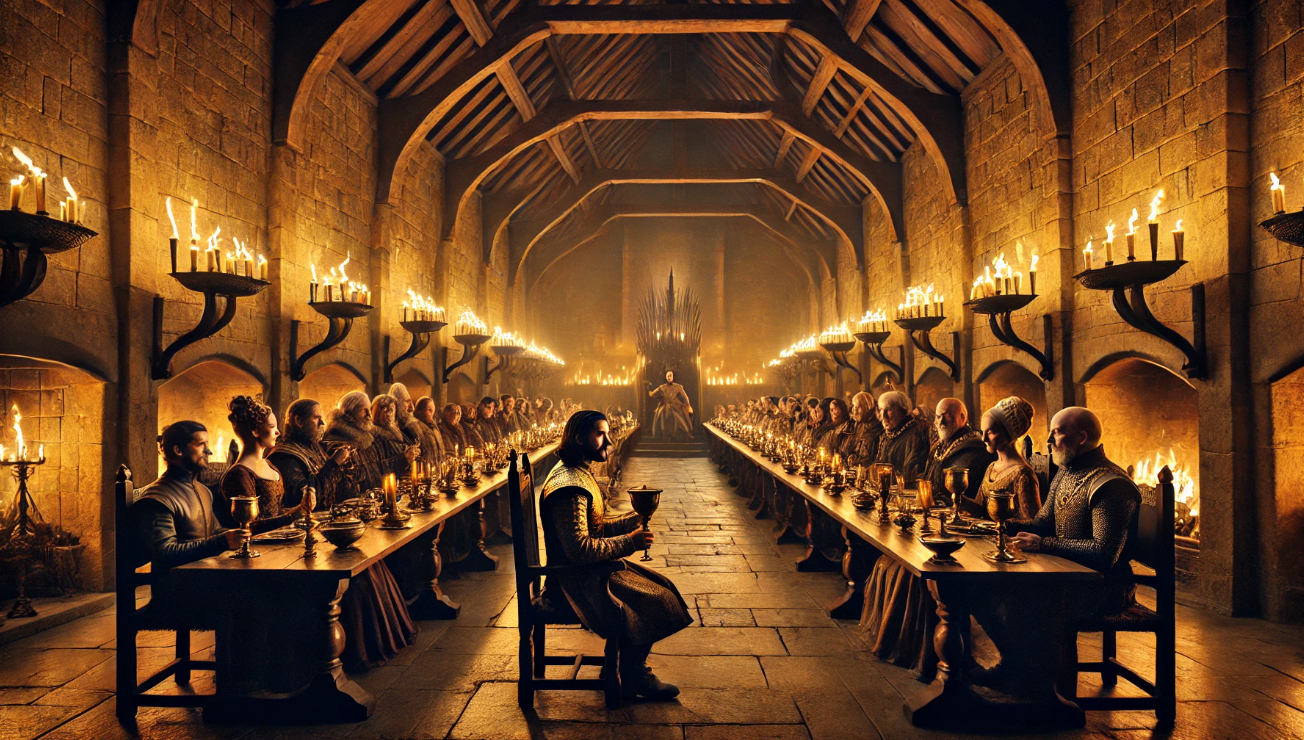 Medieval feast grand hall