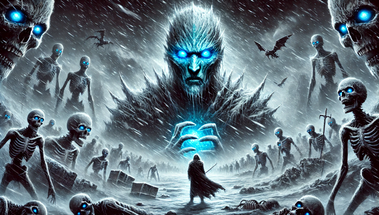 Epic icy skeleton battle