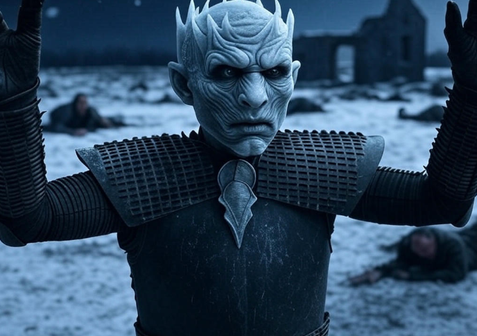 Night King in snowy battle