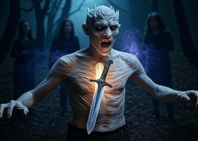 Undead creature with dagger
