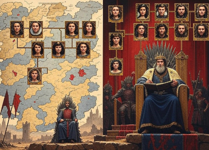 Throne map family tree