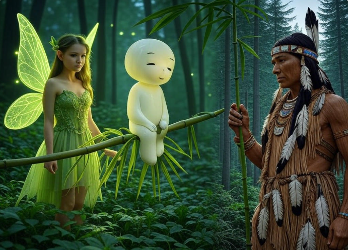 Fairy spirit warrior forest