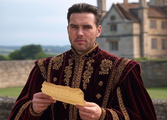 Man in ornate robe