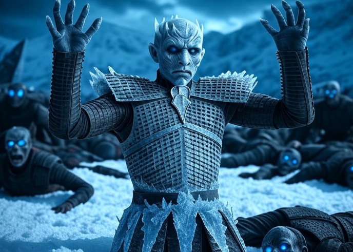 Icy leader with undead followers