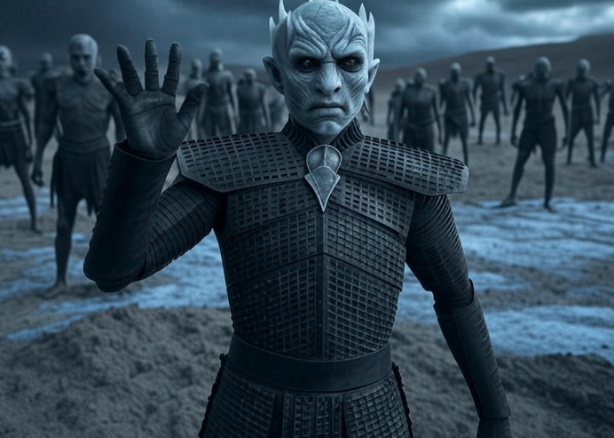 Ice king commanding army