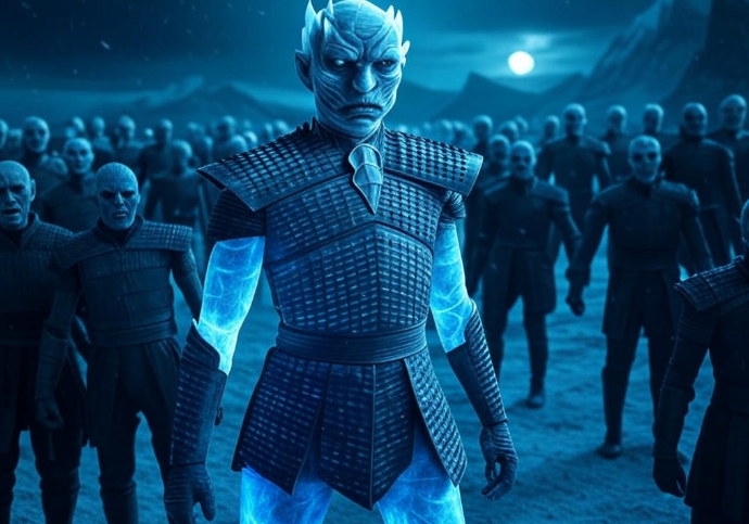 Icy leader with army