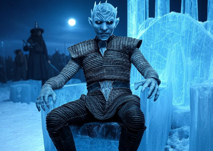 Night King on icy throne