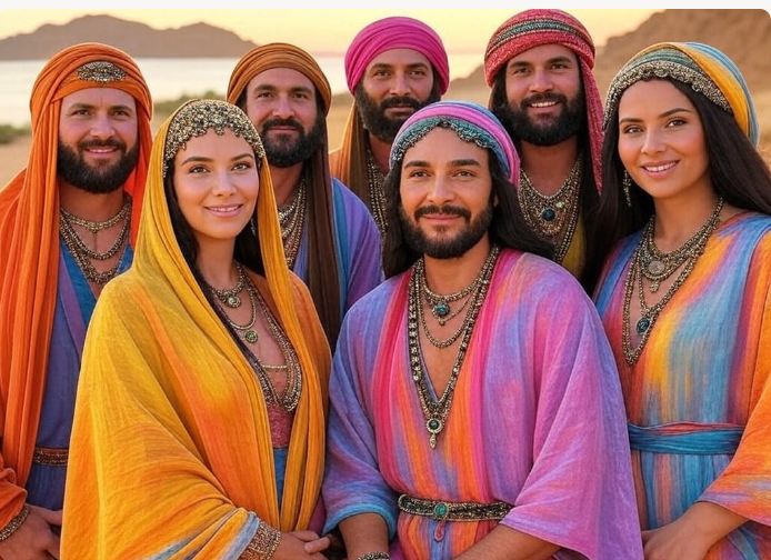 Colorful desert group portrait