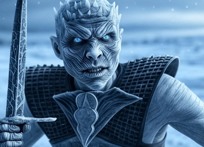 Icy warrior with sword