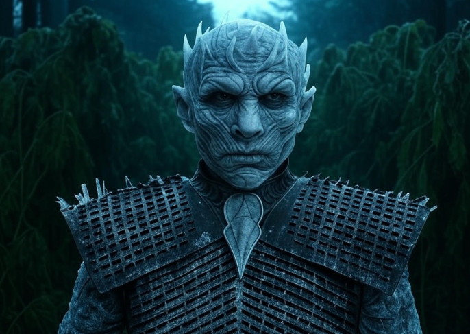 Icy creature forest armor crown