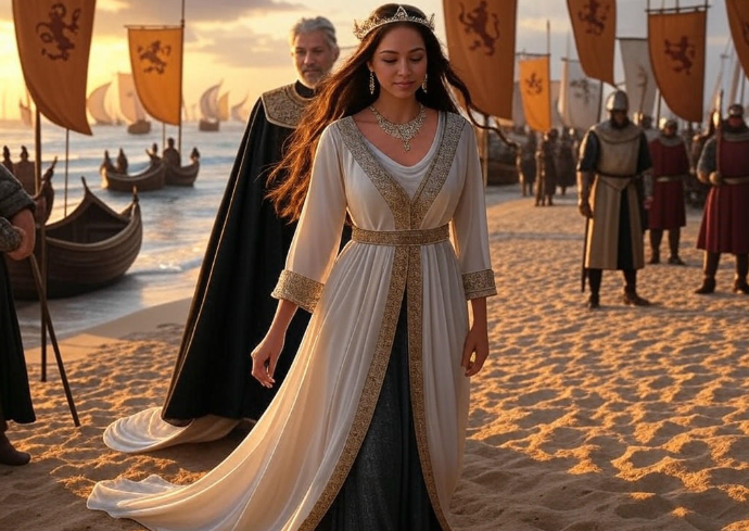 Royal couple beach ceremony
