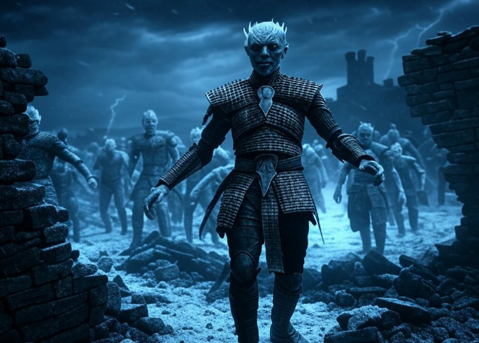 Icy leader marches with undead