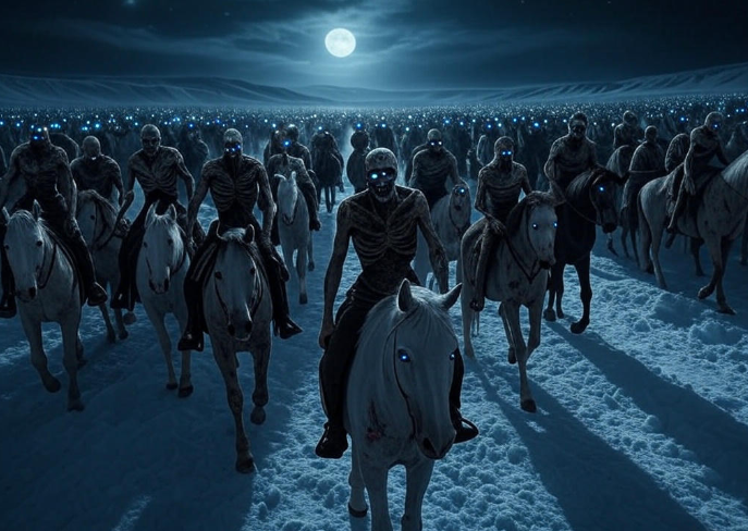 White Walkers snowy march
