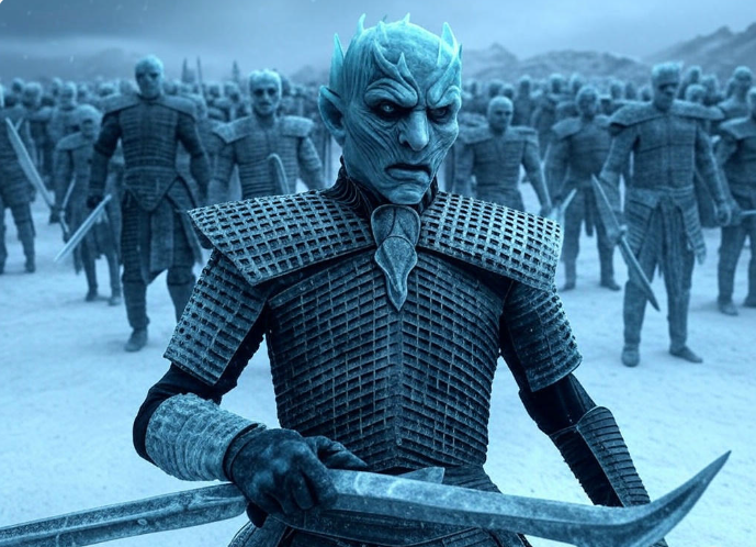 Icy king with army