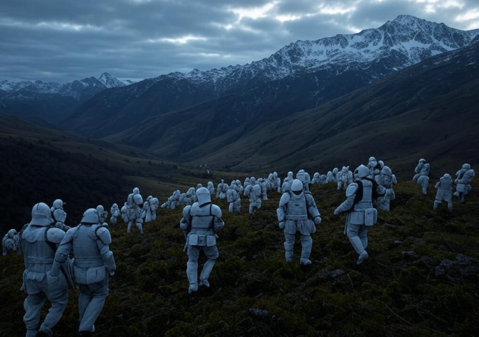 Stormtroopers in snowy mountains