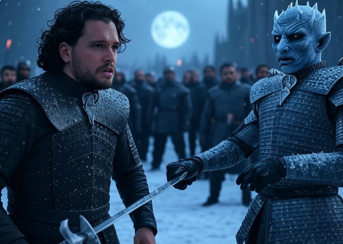 Warrior ice creature snow