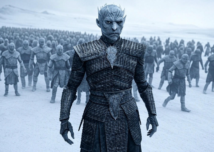 Night King leading wights