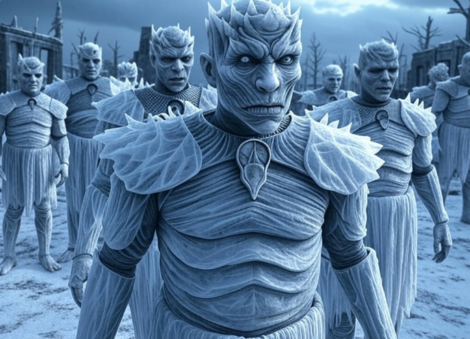 Icy army marches forward