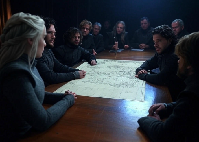Group discussing map strategy