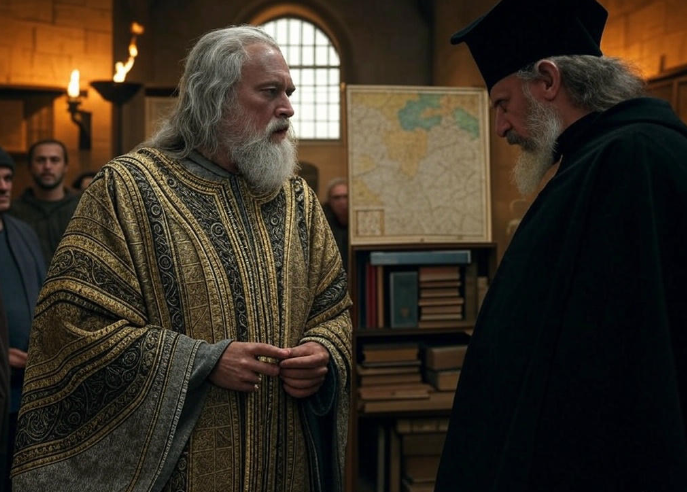 Wise men in discussion
