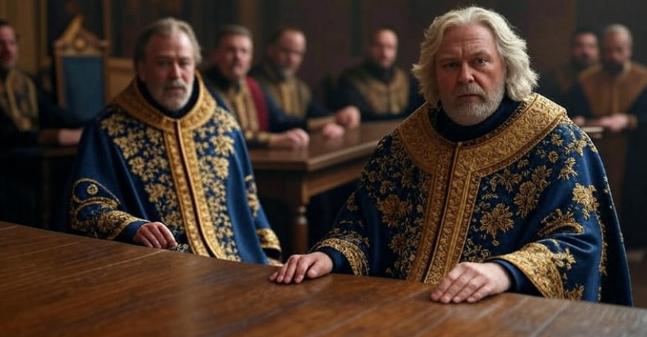 Two men in robes