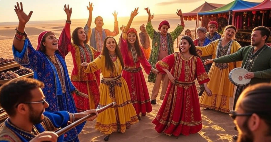 Desert festival dance celebration