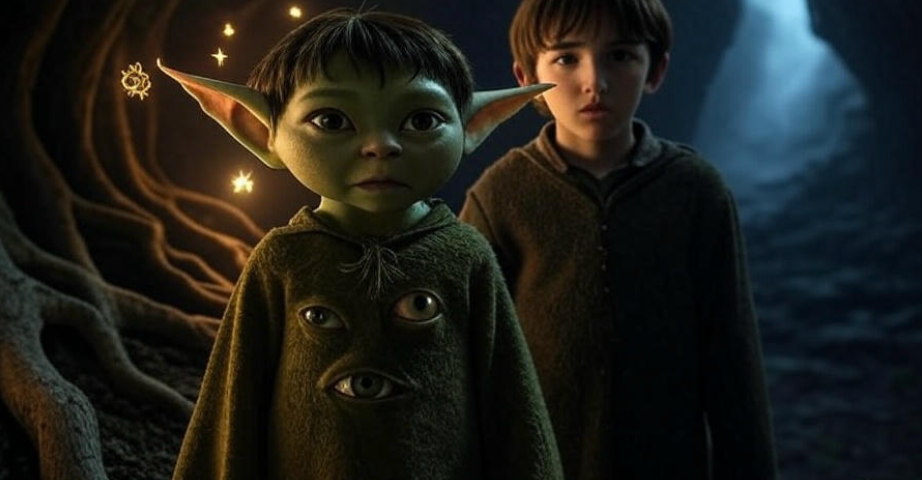 Elf boy with human