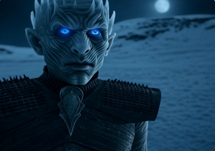 Night King icy stare snow