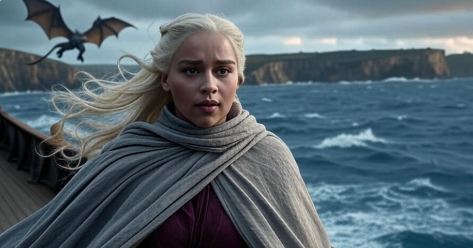 Woman dragon sea voyage