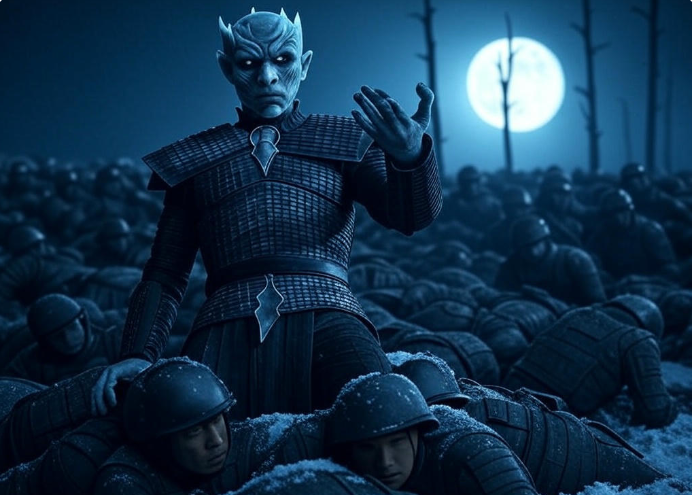 Icy leader commands army