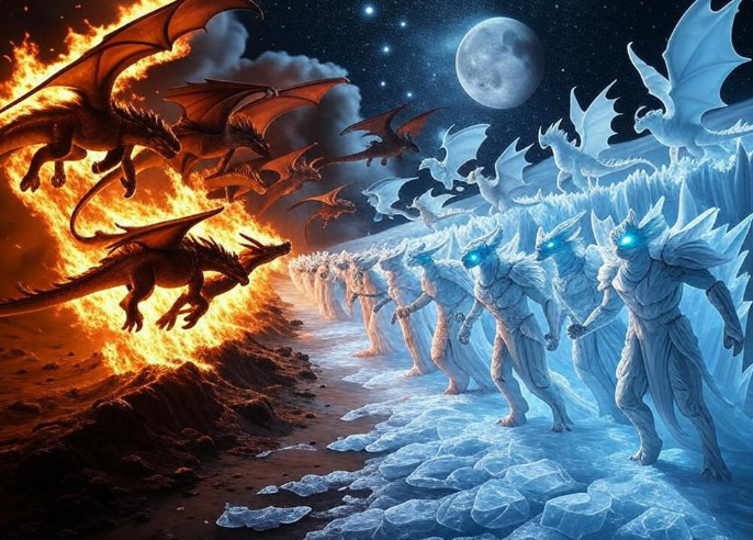 Fire dragons versus ice