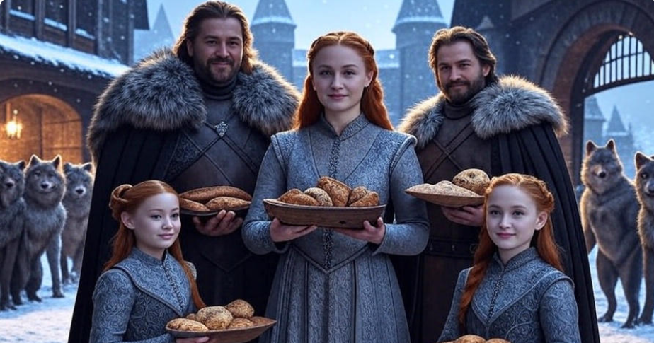 Medieval family bread wolves