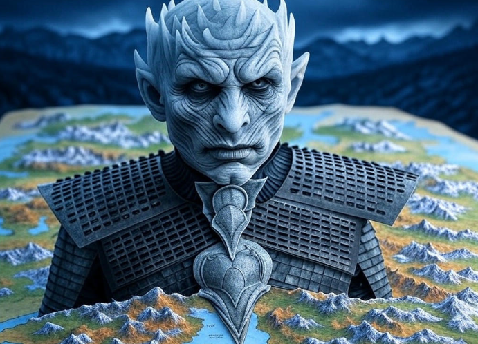 Night King over map
