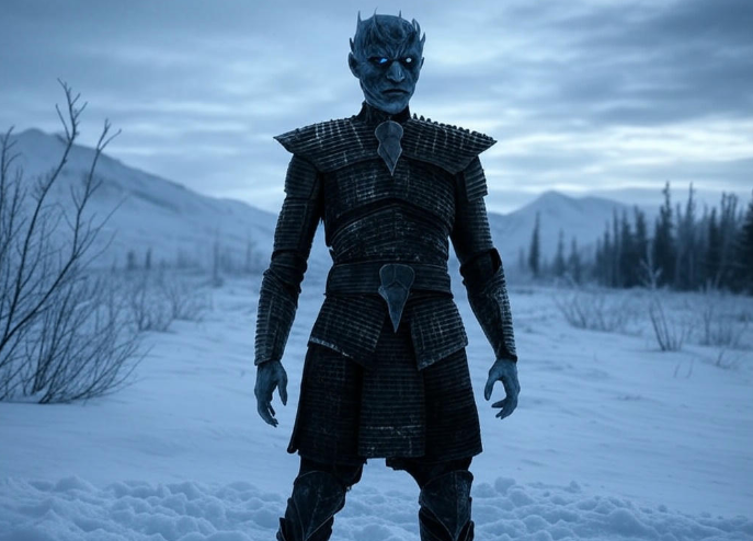 Night King snowy landscape
